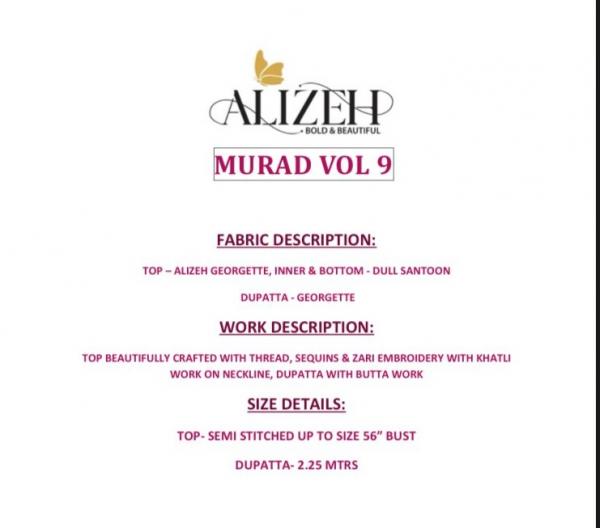 Alizeh Murad Vol 9 Exclusive Fancy Designer Salwar Suit Collection